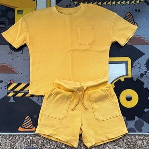 Cat & Jack Yellow Ribbed Top